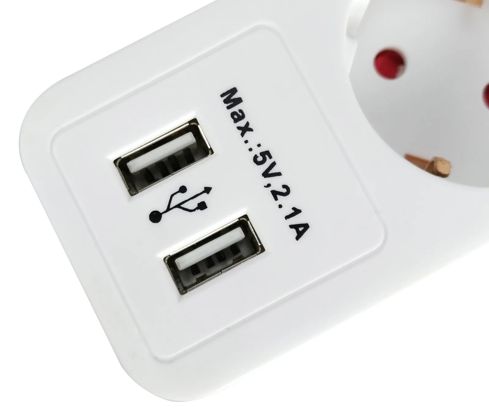 Equip Life - Version 1 - Steckdosenleiste - Wechselstrom 250 V - 3500 Watt - Eingang Typ F - (2 x USB, 5 x Strom Typ F), Ansicht 4