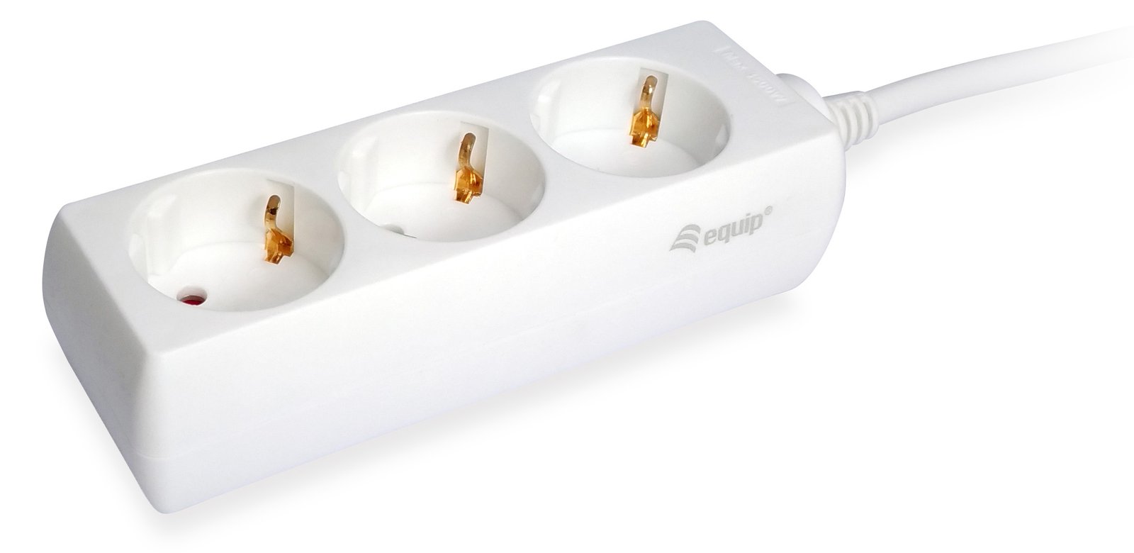 Equip Life - Version 1 - Steckdosenleiste - Wechselstrom 250 V - 3500 Watt - Eingang Typ F - Ausgangsanschlüsse: 3