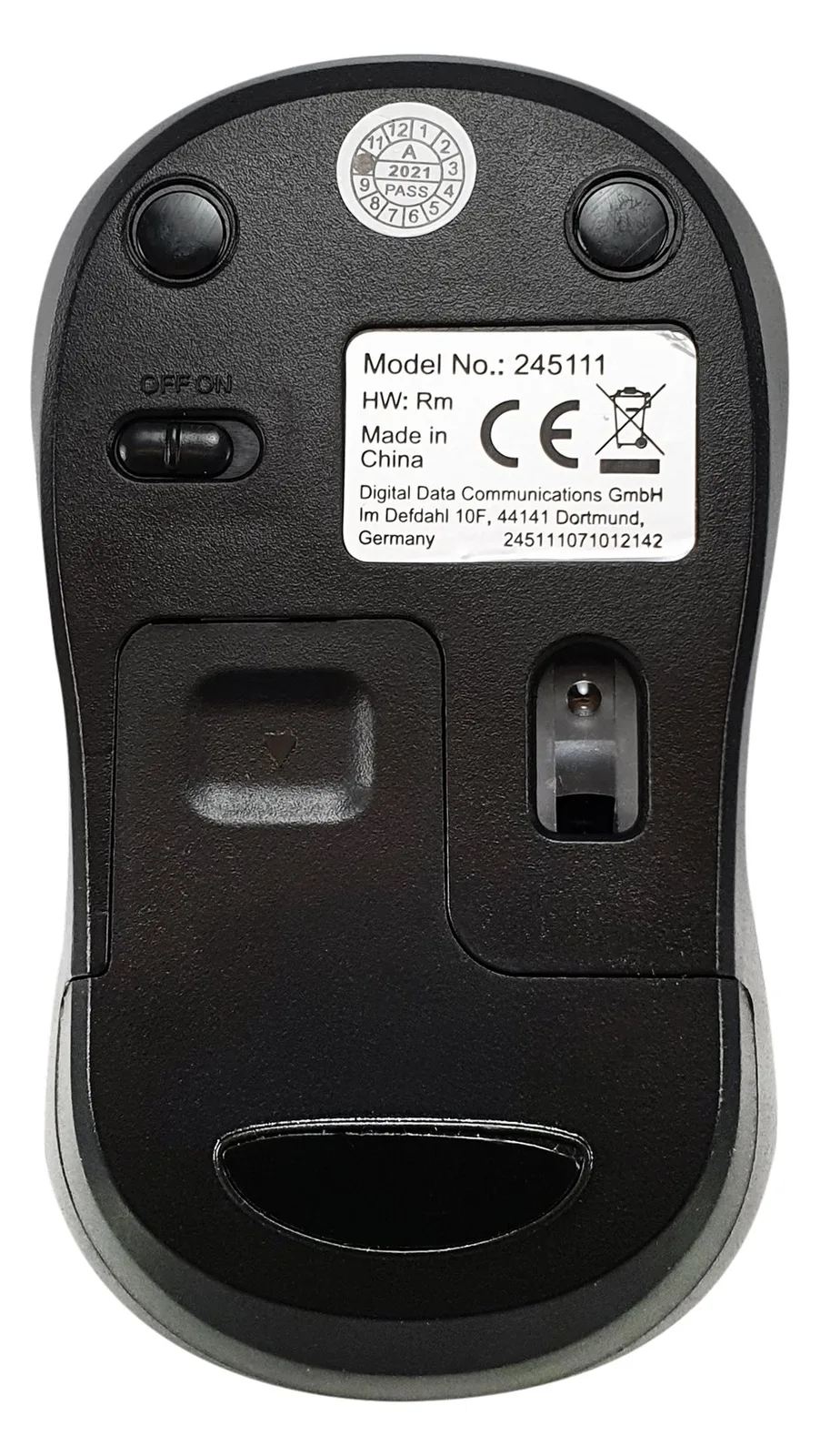 Equip Maus - Komfort - rechts- und linkshändig - optisch - kabellos - 2.4 GHz - kabelloser Empfänger (USB), Ansicht 4