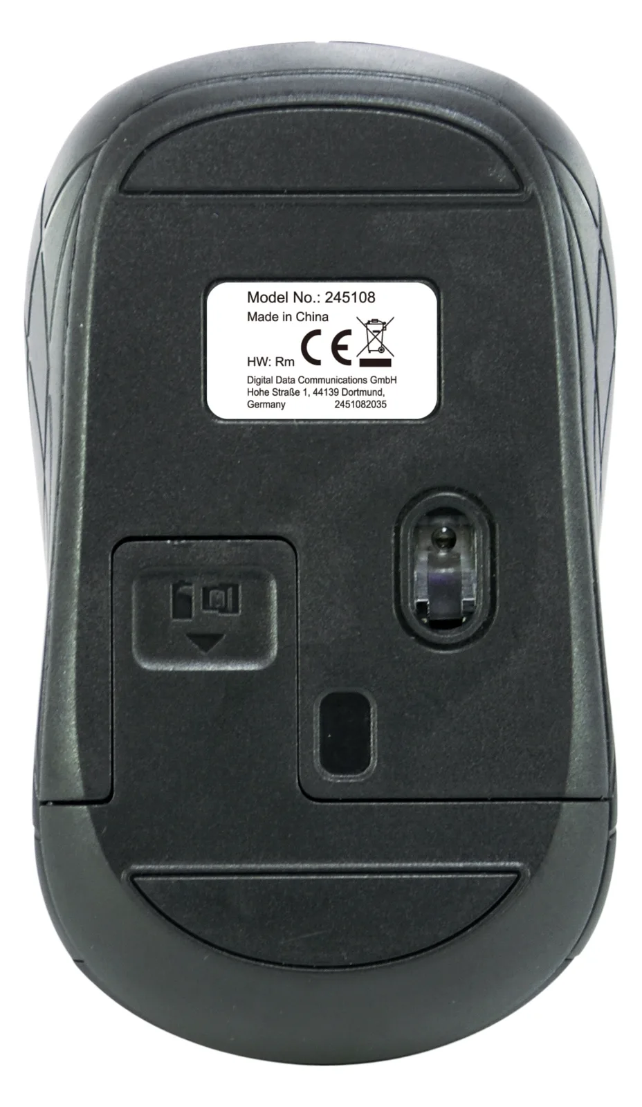 Equip Optische Mini Maus kabellos - Beidhändig - Optisch - RF Wireless - 1600 DPI - Schwarz, Ansicht 3