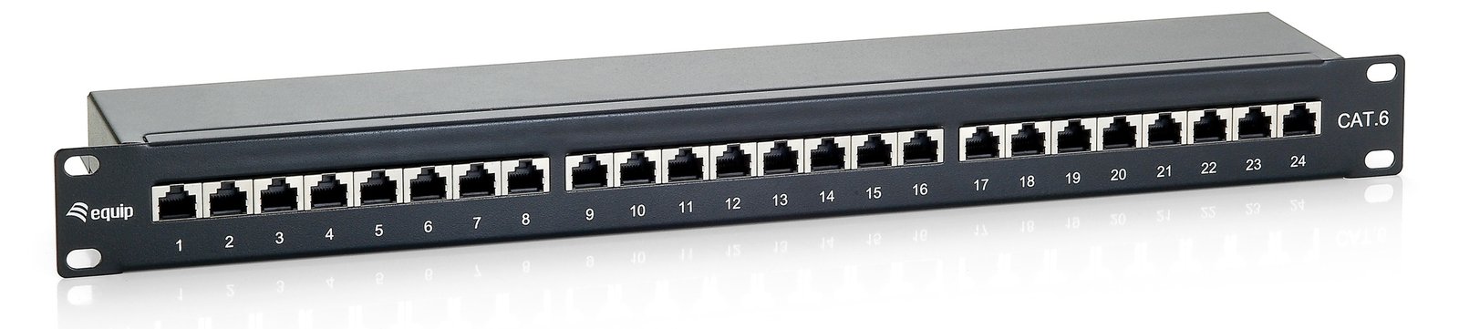 Equip Patch Panel - CAT 6e - STP - Schwarz - 1U - 48.3 cm (19) von LumaTech