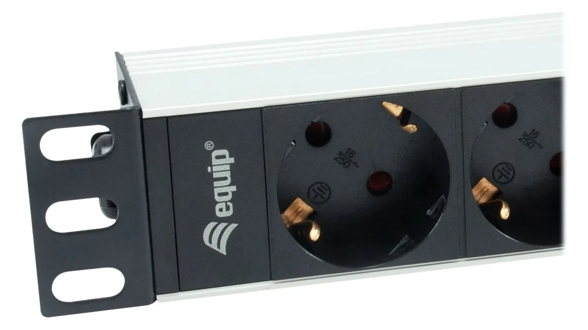 Equip Pro - Stromverteilungseinheit (Rack - einbaufähig) - Wechselstrom 220-240V - 3500 Watt - Eingang power CEE 7/7 - 4, Ansicht 2