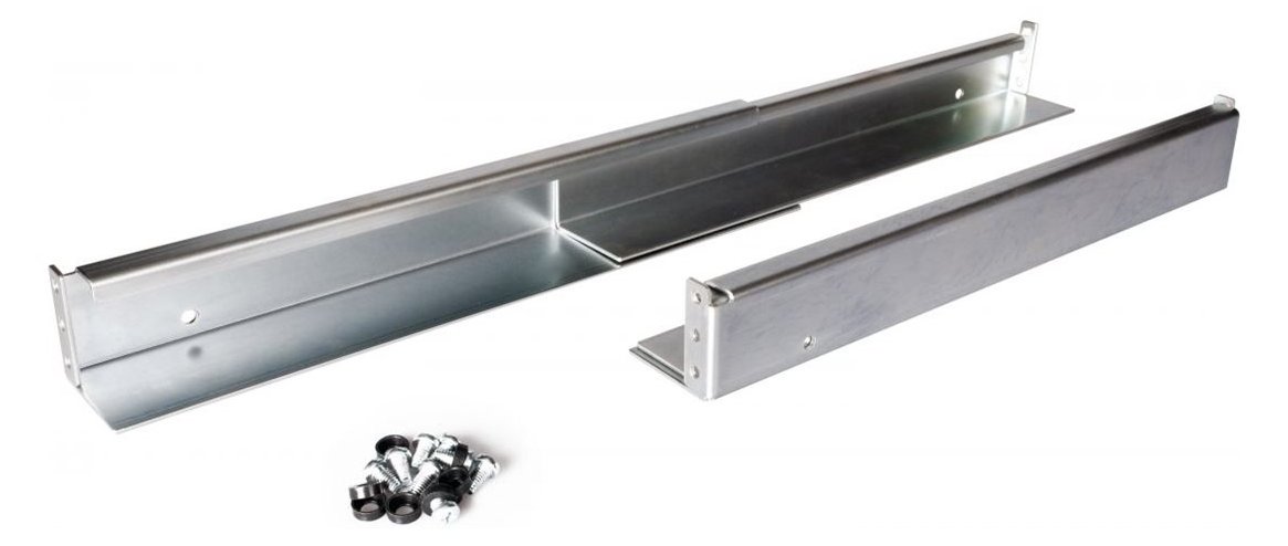 Equip Rack-Montageschienen - 600 bis 800 mm Tiefe - Schrankmontage - Schwarz - 48.3 cm (19) von LumaTech