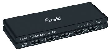 Equip Ultra-Slim 4-Port HDMI 2.0 Splitter - HDMI - 4x HDMI - 3840 x 2160 Pixel - Schwarz - Aluminium - 4K Ultra HD von LumaTech