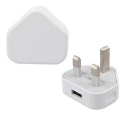 eSTUFF Netzteil - 12 Watt - 2.4 A (USB) - weiß