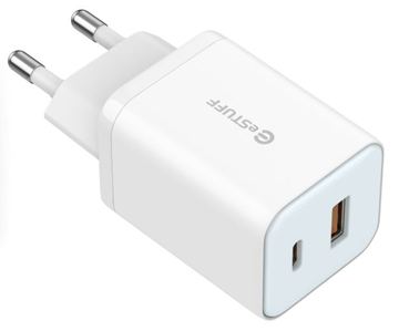 eSTUFF Netzteil - GaN, EU-Stecker - 65 Watt - 3.25 A - Apple Fast Charge, PD, QC 3.0 - USB, 24 pin USB-C von LumaTech
