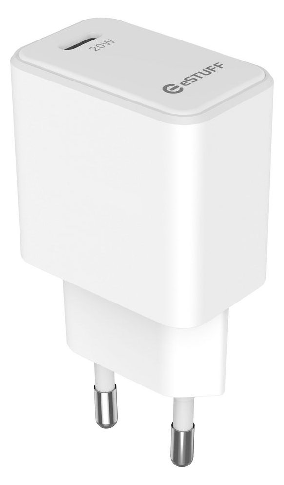 eSTUFF USB-C Charger EU PD. 1 x USB-C. White ES635028-BULK - 20.000 W