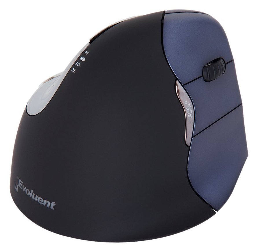 Evoluent VerticalMouse 4 Right - Vertikale Maus - Für Rechtshänder - Laser - 6 Tasten - kabellos - 2.4 GHz von LumaTech
