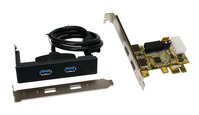 Exsys IO PCIe 2 ext+1 int USB 3.0 EX-11072 bulk - PCI-Express