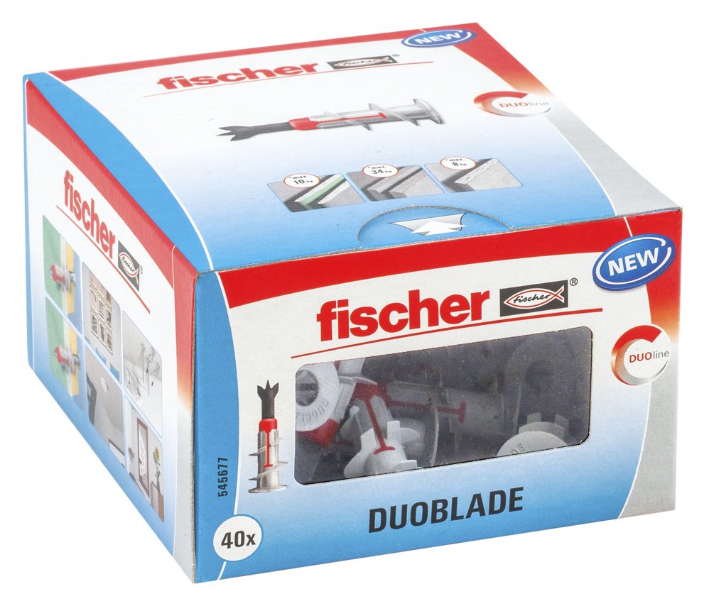 fischer DUOBLADE - Schrauben- & Dübelsatz - Beton - Kunststoff - Grau - Pozidriv - PZ2