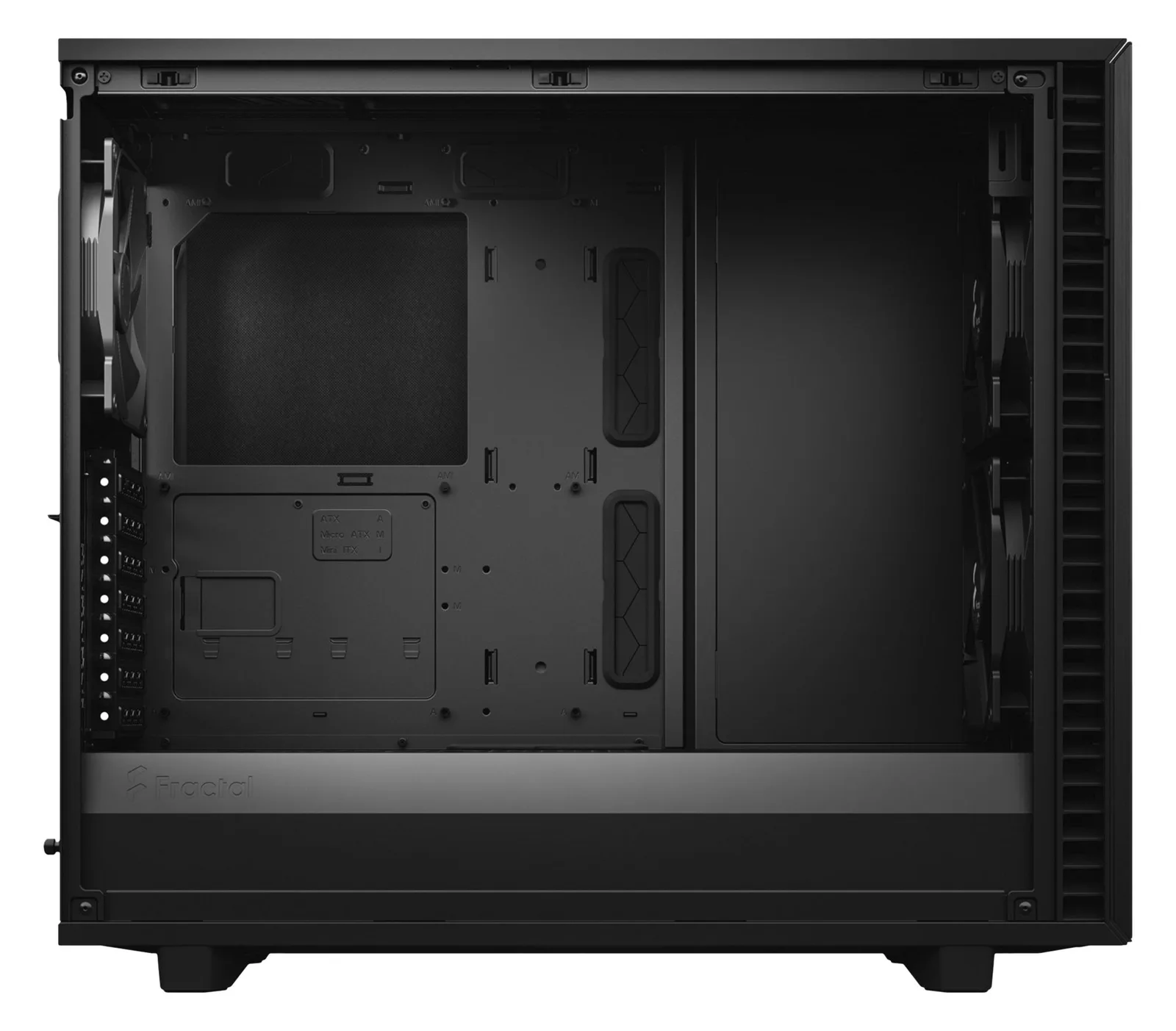 Fractal Design Define 7 - Midi Tower - PC - Schwarz - ATX - micro ATX - Micro-ITX - Aluminium - Stahl - 18,5 cm, Ansicht 4