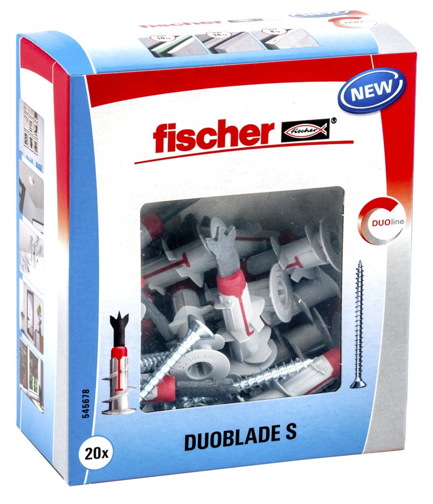 fischer DUOBLADE S - Spreizdübel - Beton - Grau - 4,4 cm - 5 cm - 20 Stück(e)