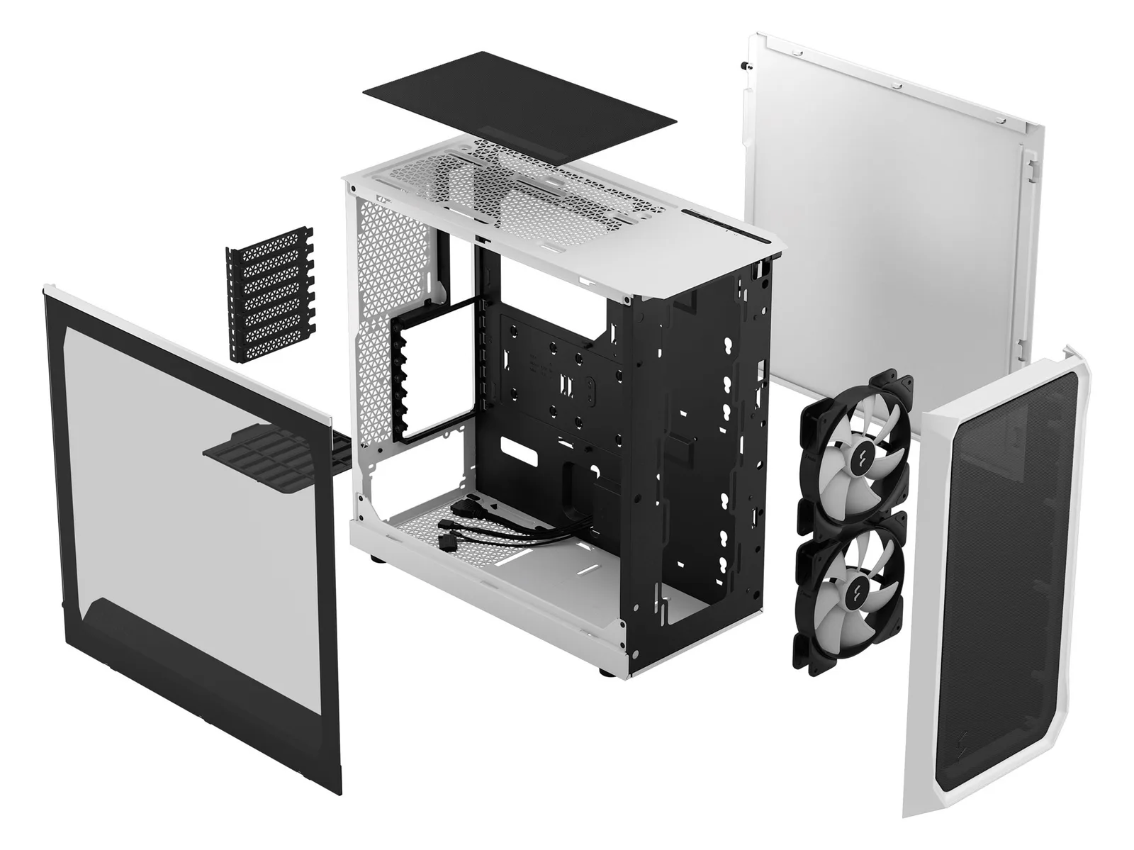 Fractal Design Focus 2 RGB - Tower - ATX - Seitenteil mit Fenster (gehärtetes Glas), Ansicht 5