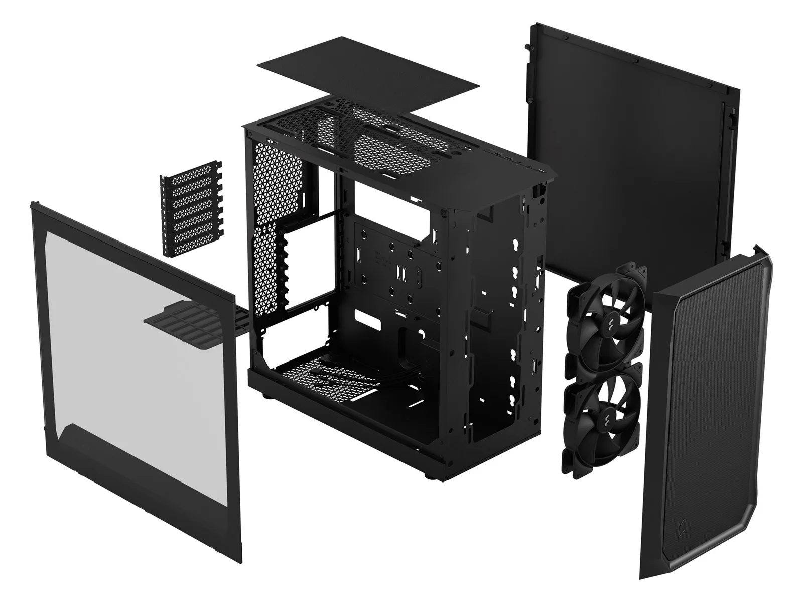 Fractal Design Focus 2 RGB - Tower - ATX - Seitenteil mit Fenster (gehärtetes Glas), Ansicht 2