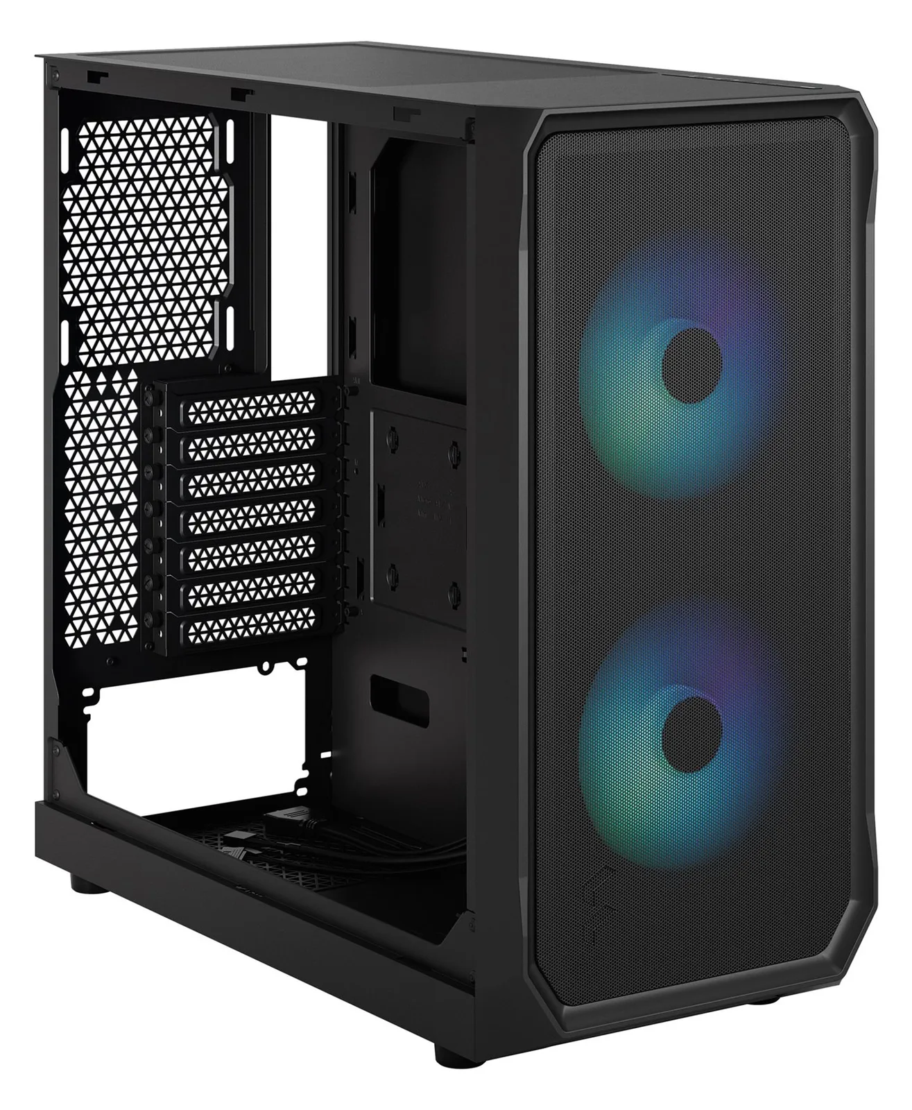 Fractal Design Focus 2 RGB - Tower - ATX - Seitenteil mit Fenster (gehärtetes Glas), Ansicht 2