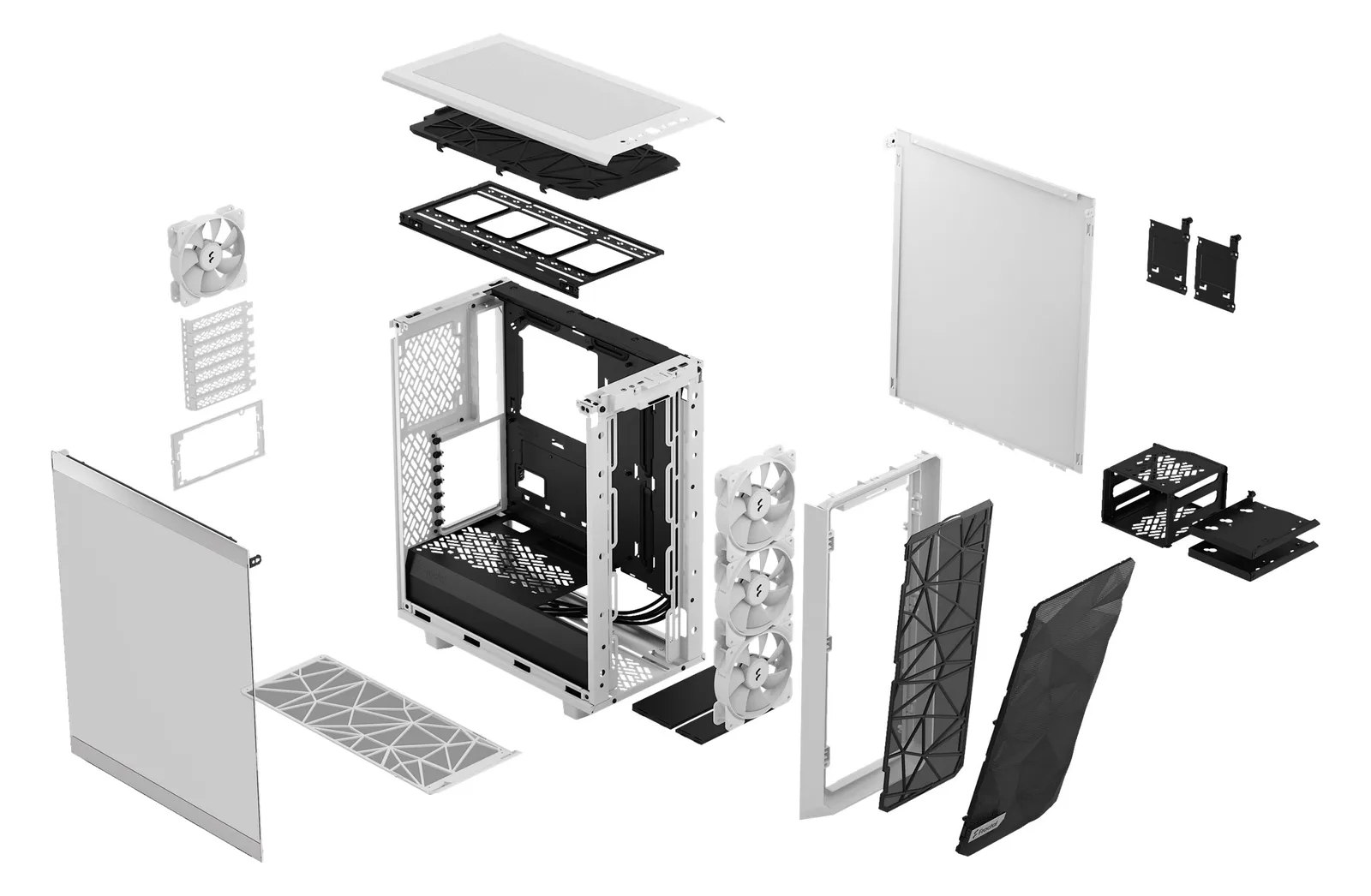 Fractal Design Meshify Meshify 2 Compact - Mid tower - ATX - Seitenteil mit Fenster (gehärtetes Glas), Ansicht 2