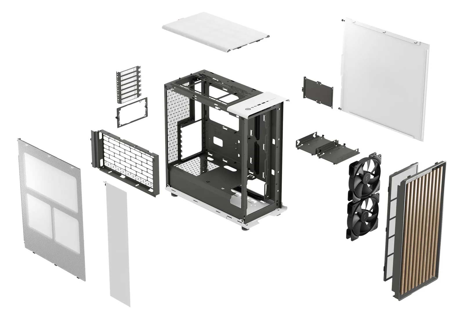 Fractal Design North - Mid tower - ATX - keine Spannungsversorgung (ATX) - weiß, Ansicht 3