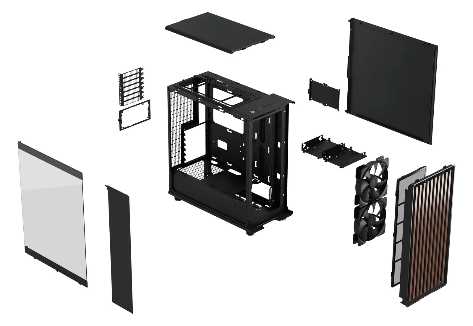 Fractal Design North - Mid tower - ATX - Seitenteil mit Fenster (getöntes Glas), Ansicht 3