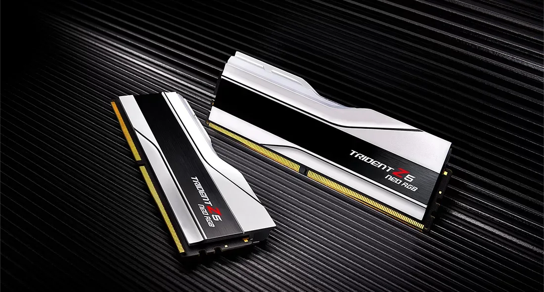 G.Skill DIMM 64 GB DDR5-6000 2x 32 Dual-Kit silber F5-6000J3036G32GX2-TZ5NRW Trident, Ansicht 4
