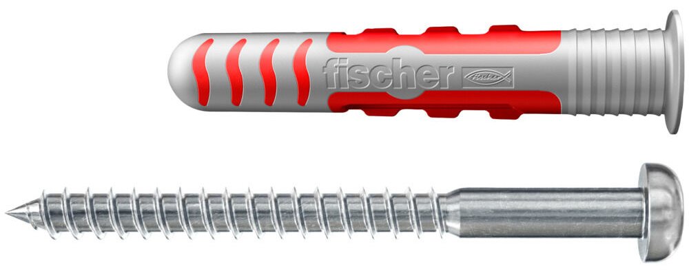 fischer DuoSeal 8 x 48 S PH TX A2 - Spreizdübel - Mauerziegel... - Nylon - Rot - Silber - TX30 - ETAG 022 - DIN 18534