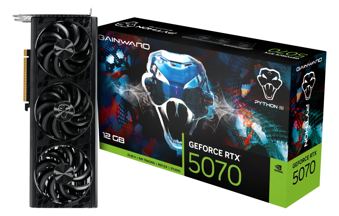Gainward GWD RTX 5070 Python III 12GB GDDR7, Ansicht 4
