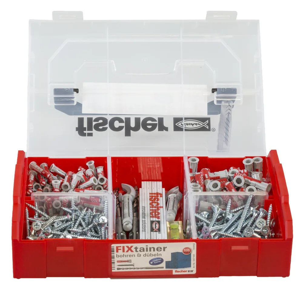 fischer FIXtainer 306 - Schrauben- & Dübelsatz - Beton - Grau - 150 Stück(e) - Box, Ansicht 2