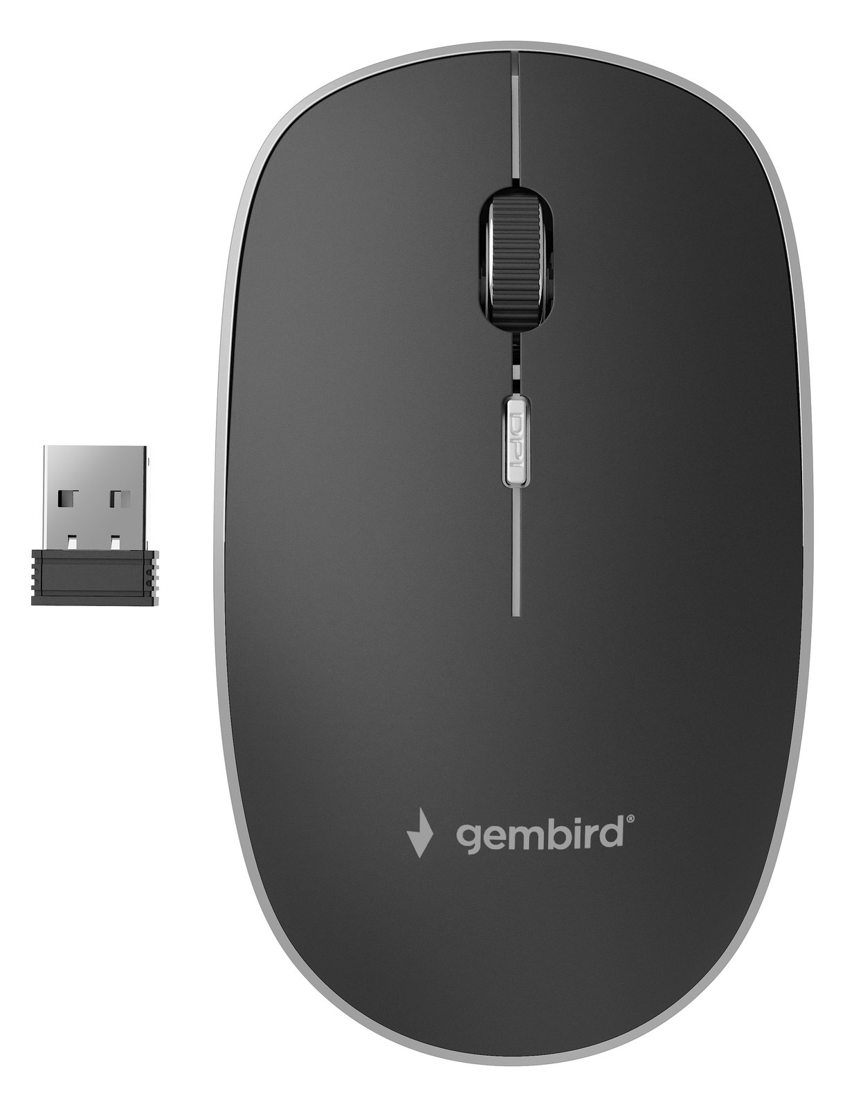 Gembird MUSW-4B-01 - Maus - optisch - 4 Tasten - kabellos - 2.4 GHz - kabelloser Empfänger (USB)