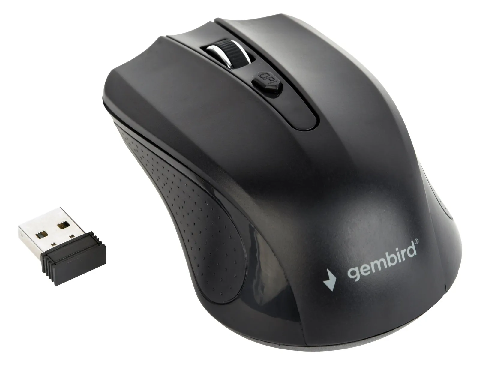 Gembird MUSW-4B-04 - Maus - optisch - 4 Tasten - kabellos - 2.4 GHz - kabelloser Empfänger (USB), Ansicht 3