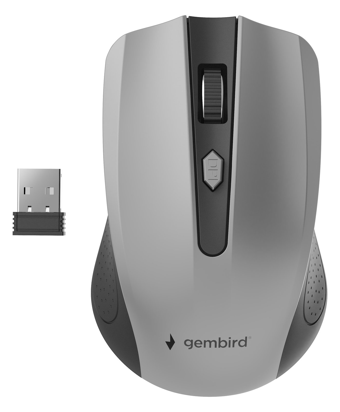 Gembird MUSW-4B-04-BG - Maus - optisch - 4 Tasten - kabellos - 2.4 GHz - kabelloser Empfänger (USB)