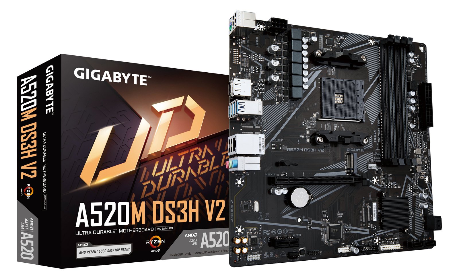 Gigabyte A520M DS3H V2 (rev. 1.0) - mATX - AMD AM4 von LumaTech