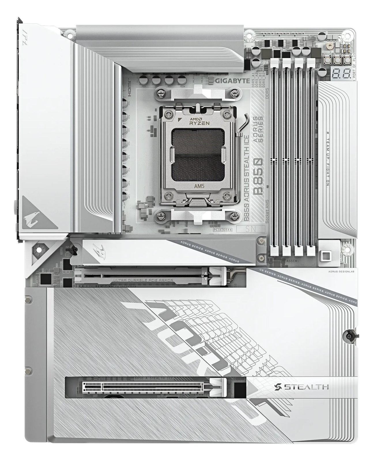 Gigabyte AORUS B850 STEALTH ICE - Motherboard - ATX - LGA1851-Sockel - AMD B850 Chipsatz - USB 3.2 Gen 1… von LumaTech