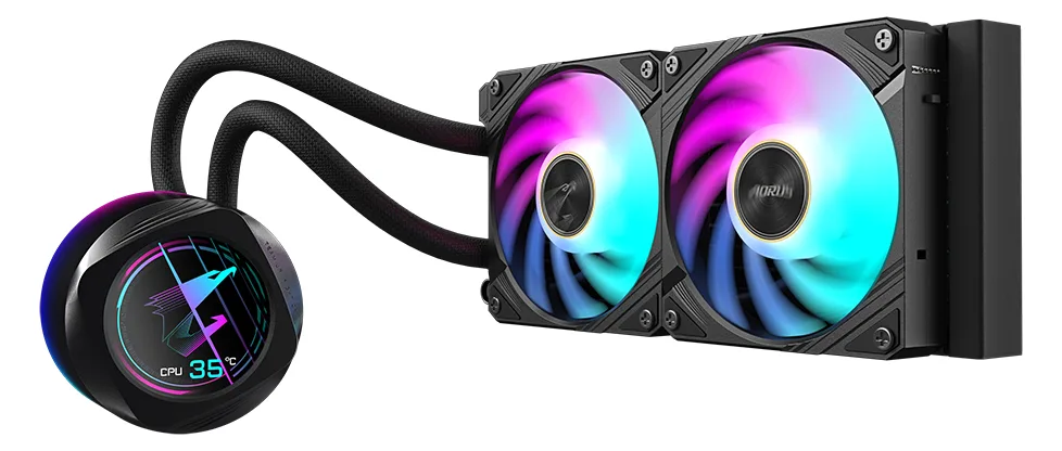 Gigabyte AORUS WATERFORCE X II 240 - Prozessor-Flüssigkeitskühlsystem - (für: AM4, TR4, LGA1200, LGA1700, AM5), Ansicht 3