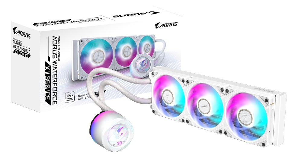 Gigabyte AORUS WATERFORCE X II 360 ICE - Prozessor-Flüssigkeitskühlsystem - (für: AM4, TR4, LGA1200, LGA1700, AM5) von LumaTech
