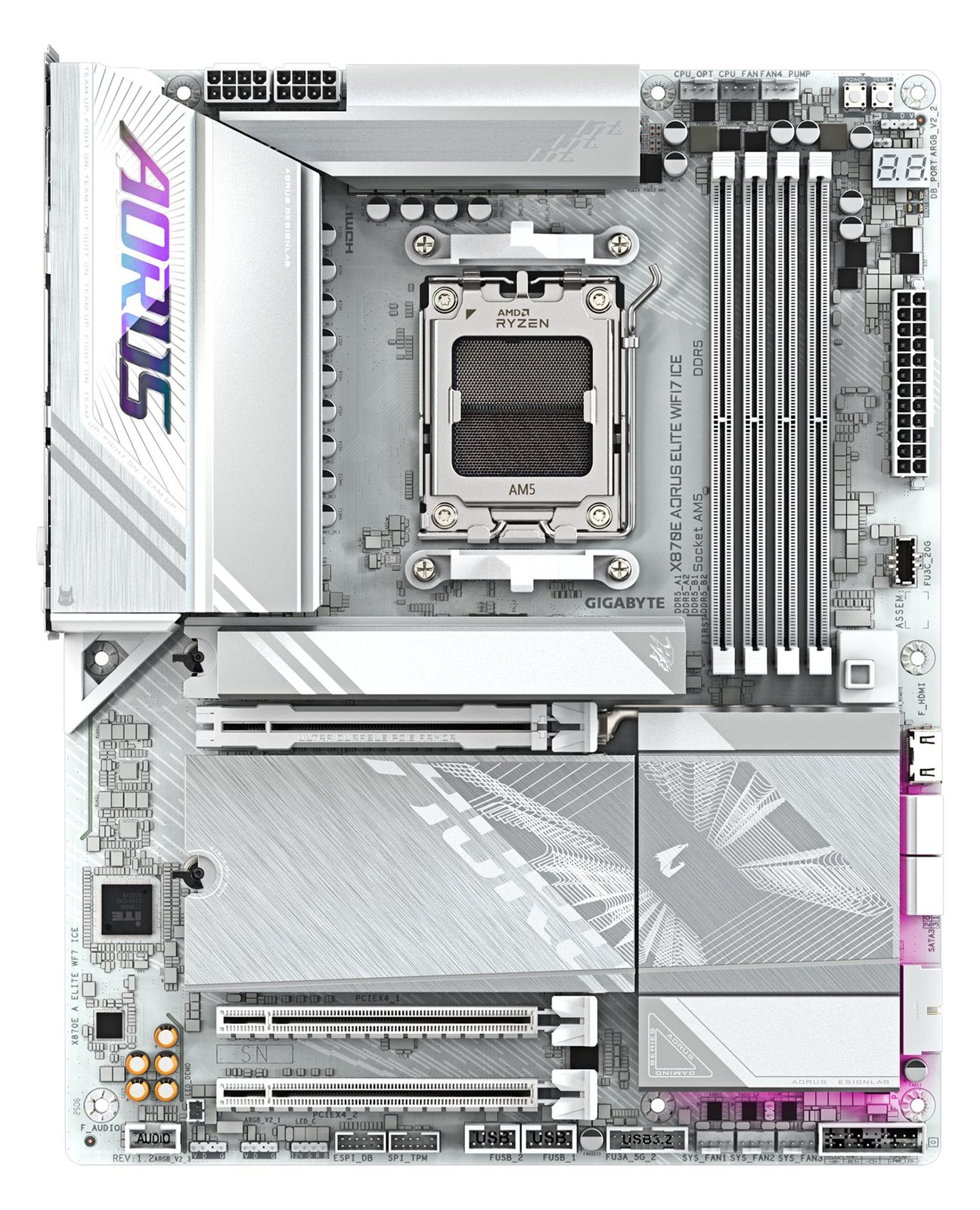 Gigabyte AORUS X870E ELITE WIFI7 ICE - Motherboard - ATX - Socket AM5 - AMD X870E Chipsatz - USB4, USB-C 3.2 Gen 2x2… von LumaTech