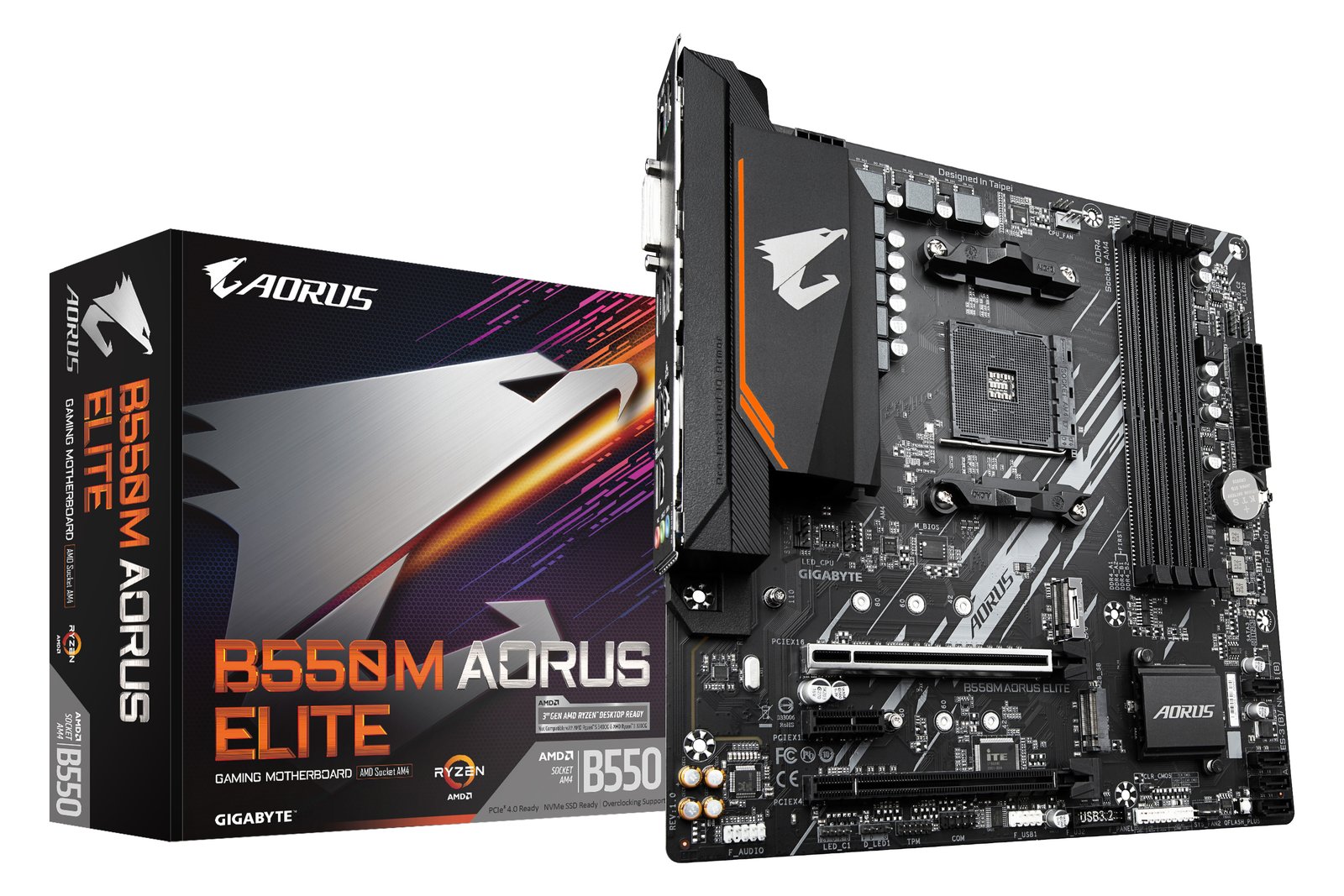 Gigabyte B550M AORUS ELITE - 1.0 - Motherboard - micro ATX - Socket AM4 - AMD B550 Chipsatz von LumaTech