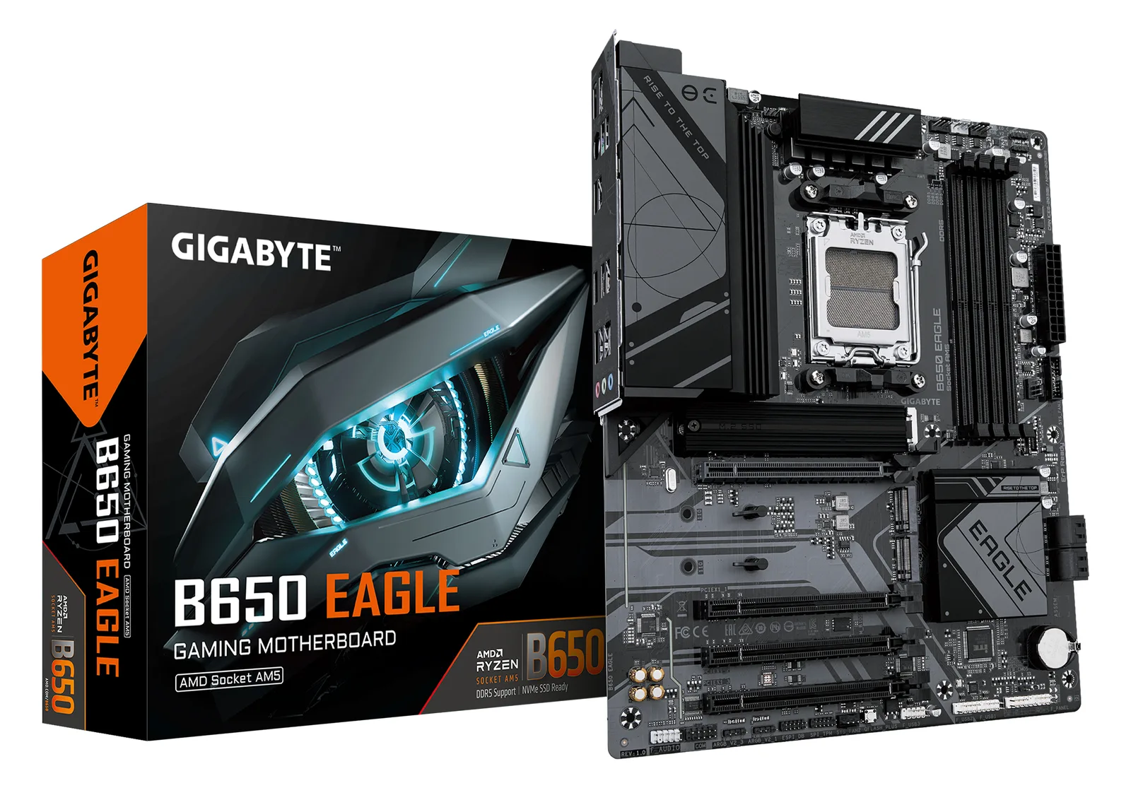 Gigabyte B650 EAGLE - Motherboard - ATX - Socket AM5 - AMD B650 Chipsatz - USB 3.2 Gen 1, USB 3.2 Gen 2, Ansicht 4