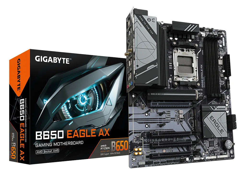 Gigabyte B650 EAGLE AX - Motherboard - ATX - Socket AM5 - AMD B650 Chipsatz - USB 3.2 Gen 1, USB 3.2 Gen 2, Ansicht 4