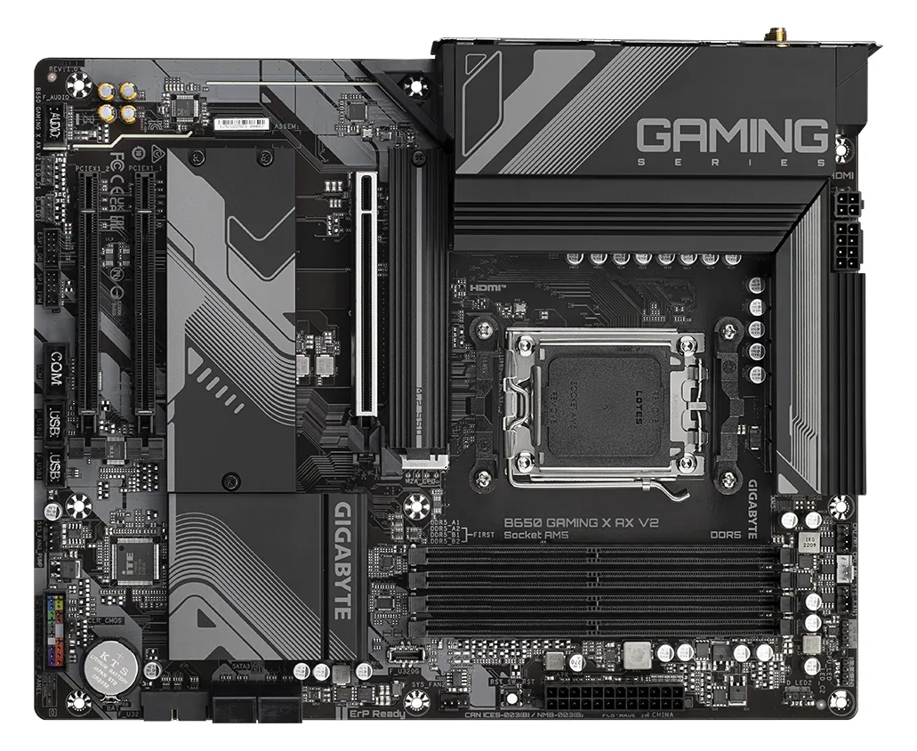 Gigabyte B650 GAMING X AX V2 - 1.X - Motherboard - ATX - Socket AM5 - AMD B650 Chipsatz - USB 3.2 Gen 1, USB 3.2 Gen 2, Ansicht 2