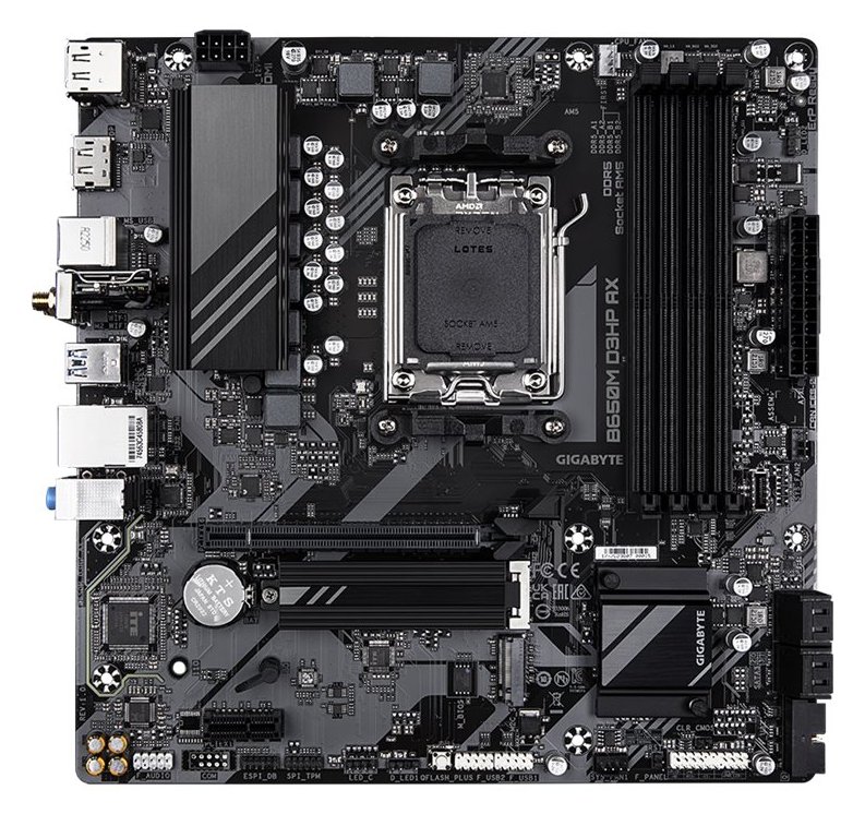Gigabyte B650M D3HP AX - 1.0 - Motherboard - micro ATX - Socket AM5 - AMD B650 Chipsatz - USB 3.2 Gen 1 von LumaTech