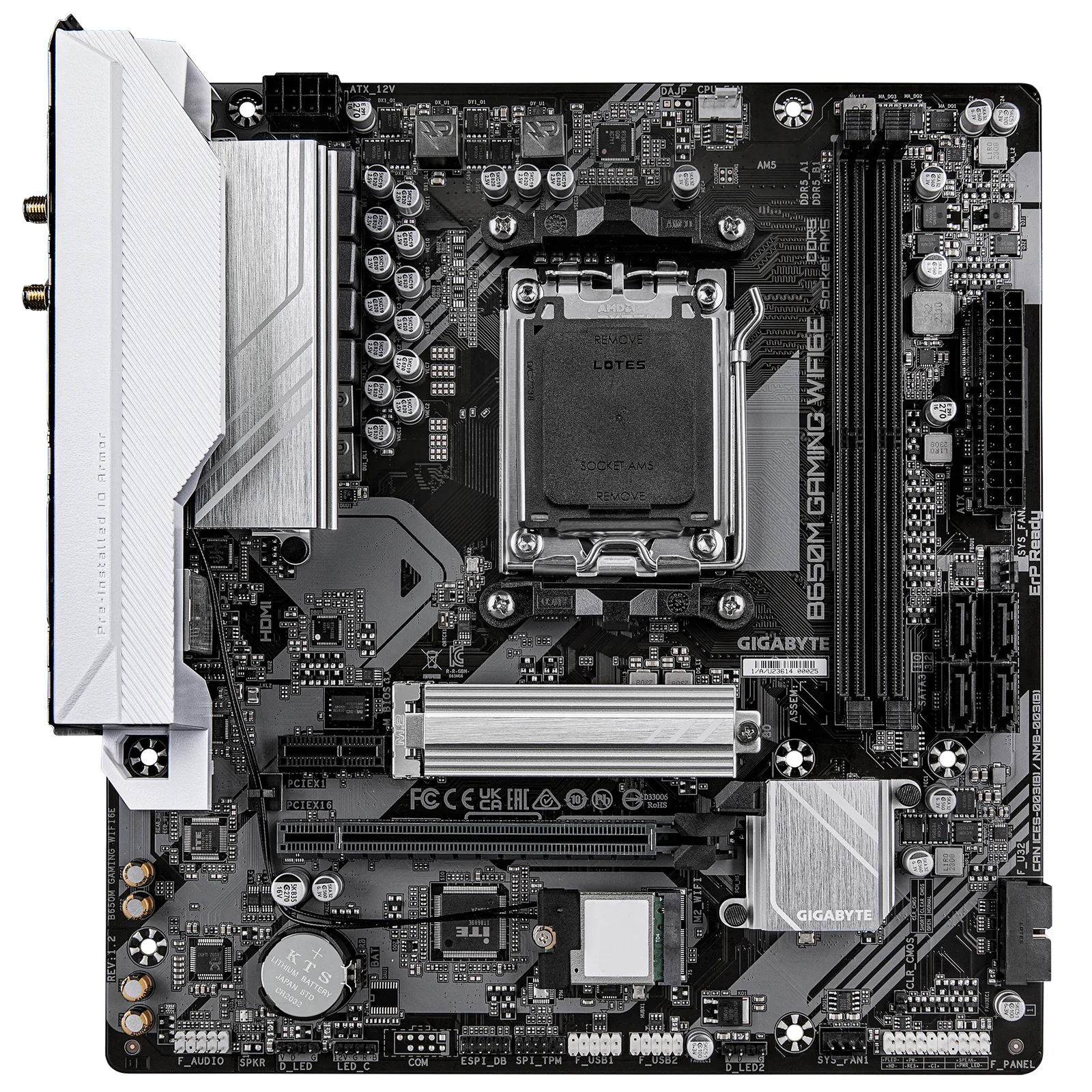 Gigabyte B650M GAMING WIFI6E - Motherboard - micro ATX - Socket AM5 - AMD B650 Chipsatz - (CPU erforderlich), Ansicht 2