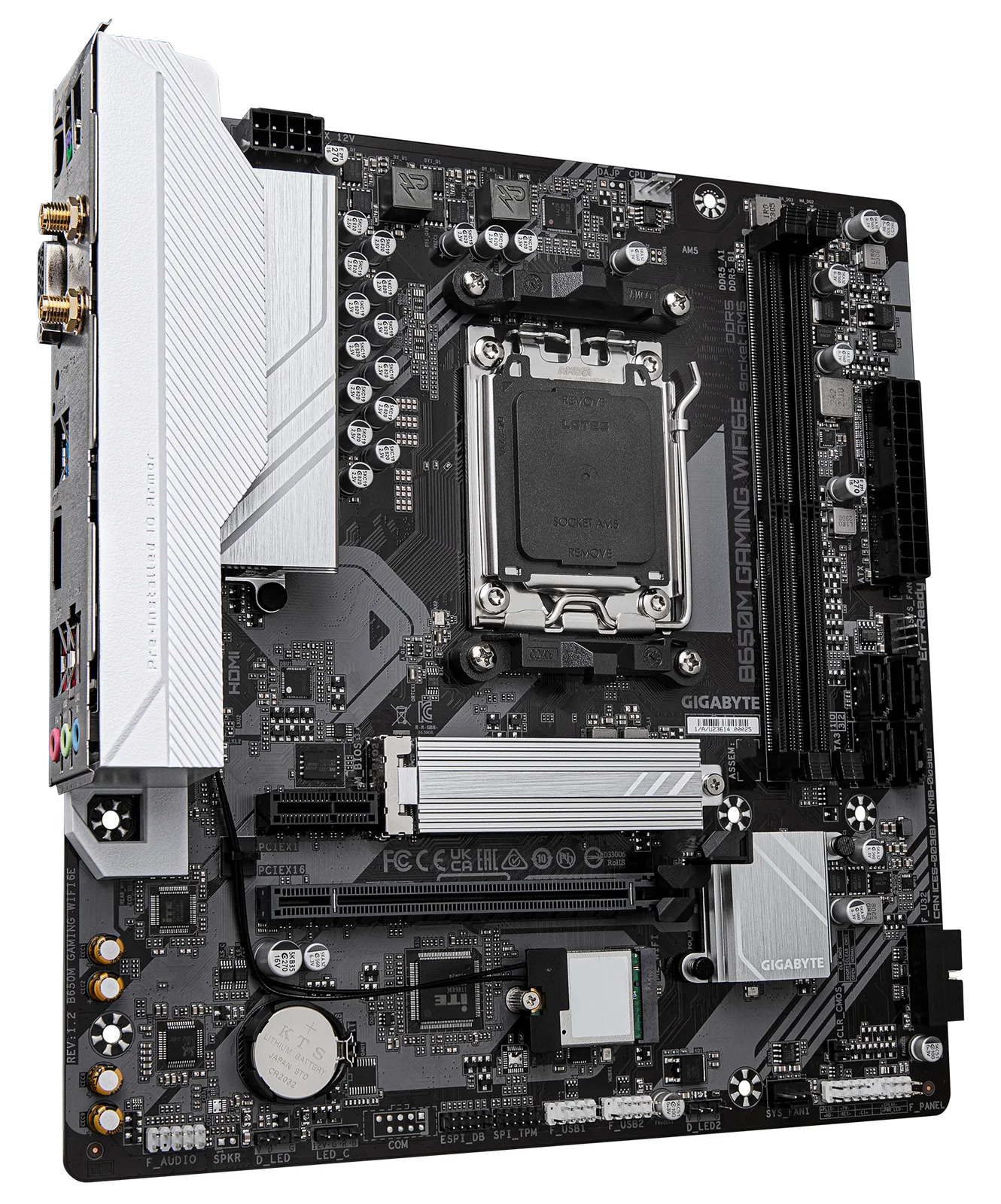 Gigabyte B650M GAMING WIFI6E - Motherboard - micro ATX - Socket AM5 - AMD B650 Chipsatz - (CPU erforderlich), Ansicht 3