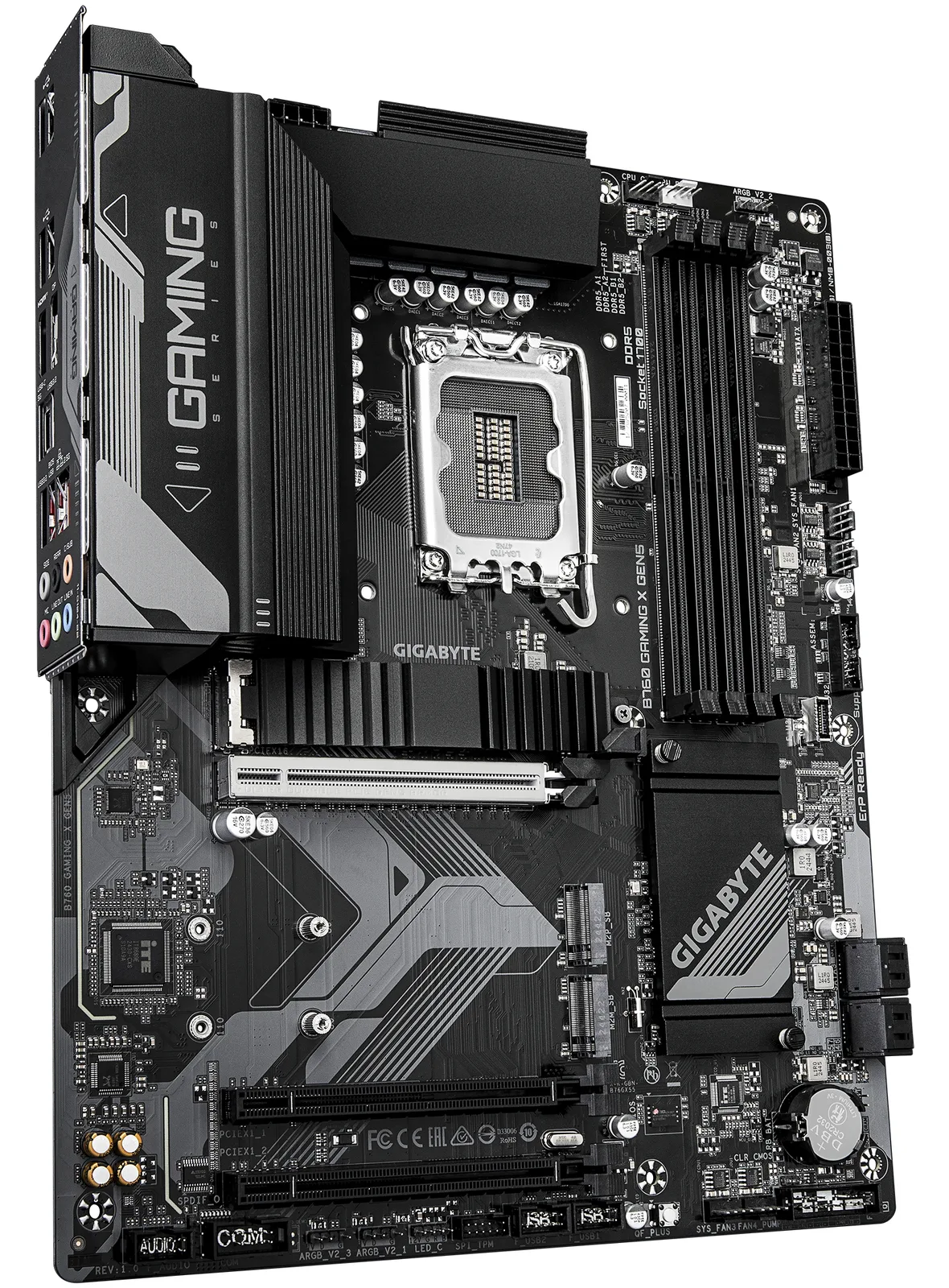 Gigabyte B760 GAMING X GEN5 - Motherboard - ATX - LGA1700-Sockel - B760 Chipsatz - USB-C 3.2 Gen2, USB-C 3.2 Gen 1…, Ansicht 3