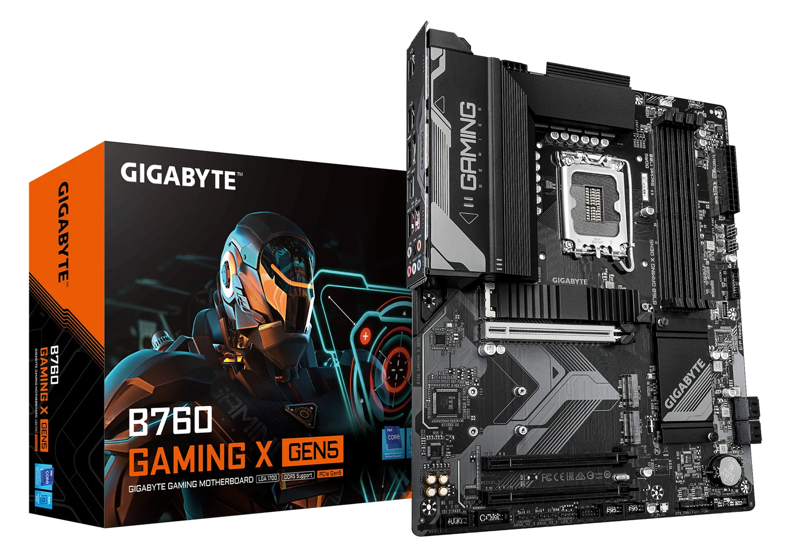 Gigabyte B760 GAMING X GEN5 - Motherboard - ATX - LGA1700-Sockel - B760 Chipsatz - USB-C 3.2 Gen2, USB-C 3.2 Gen 1…, Ansicht 4