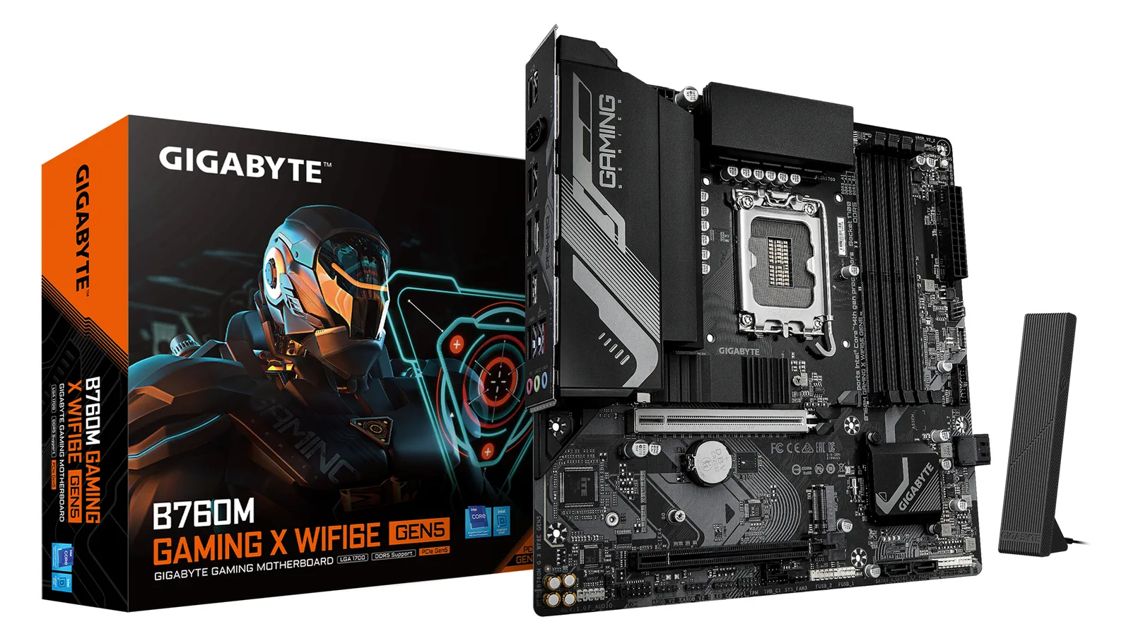Gigabyte B760M GAMING X WIFI6E GEN5 - Motherboard - micro ATX - LGA1700-Sockel - B760 Chipsatz - USB-C 3.2 Gen2…, Ansicht 4