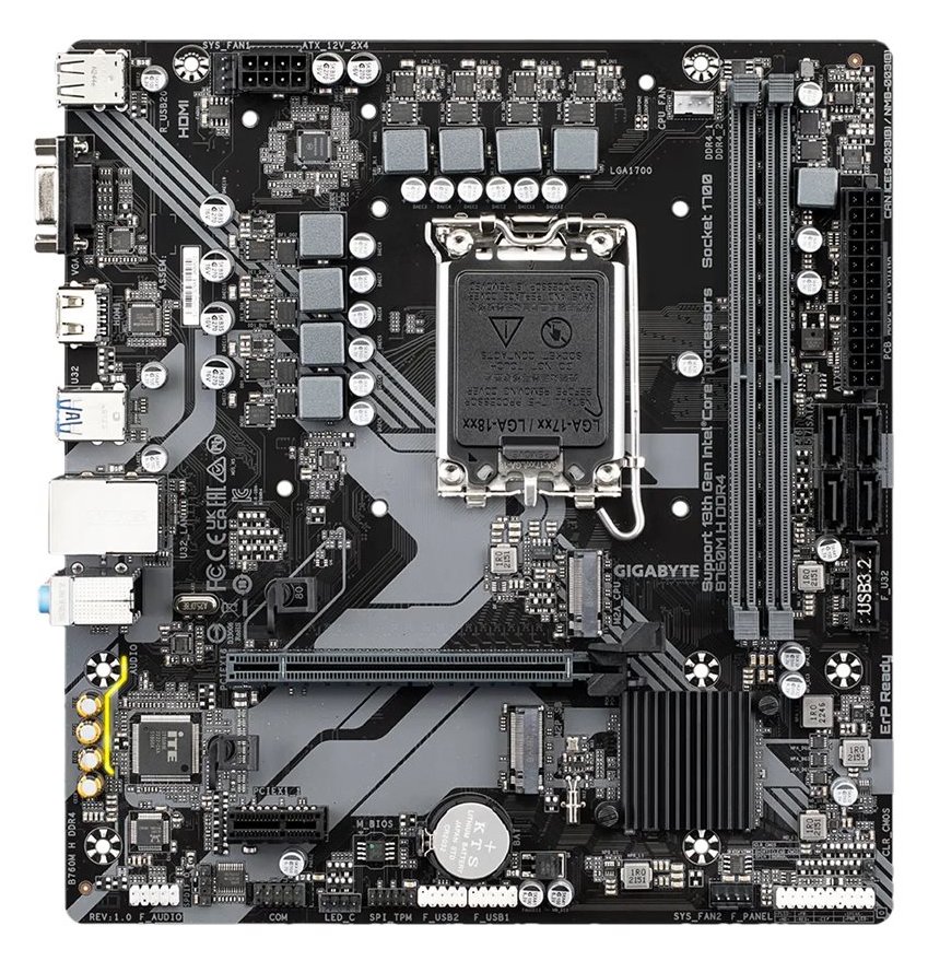Gigabyte B760M H DDR4 LGA1700 mATX MB 4xDDR4 4xSATA 2xM.2 - Intel Sockel 1700 (Core i) von LumaTech