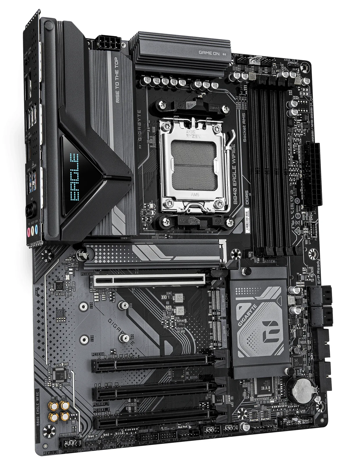 Gigabyte B840 EAGLE WIFI6E - Motherboard - ATX - Socket AM5 - AMD B840 Chipsatz - USB-C 3.2 Gen 1, USB 3.2 Gen 1…, Ansicht 3