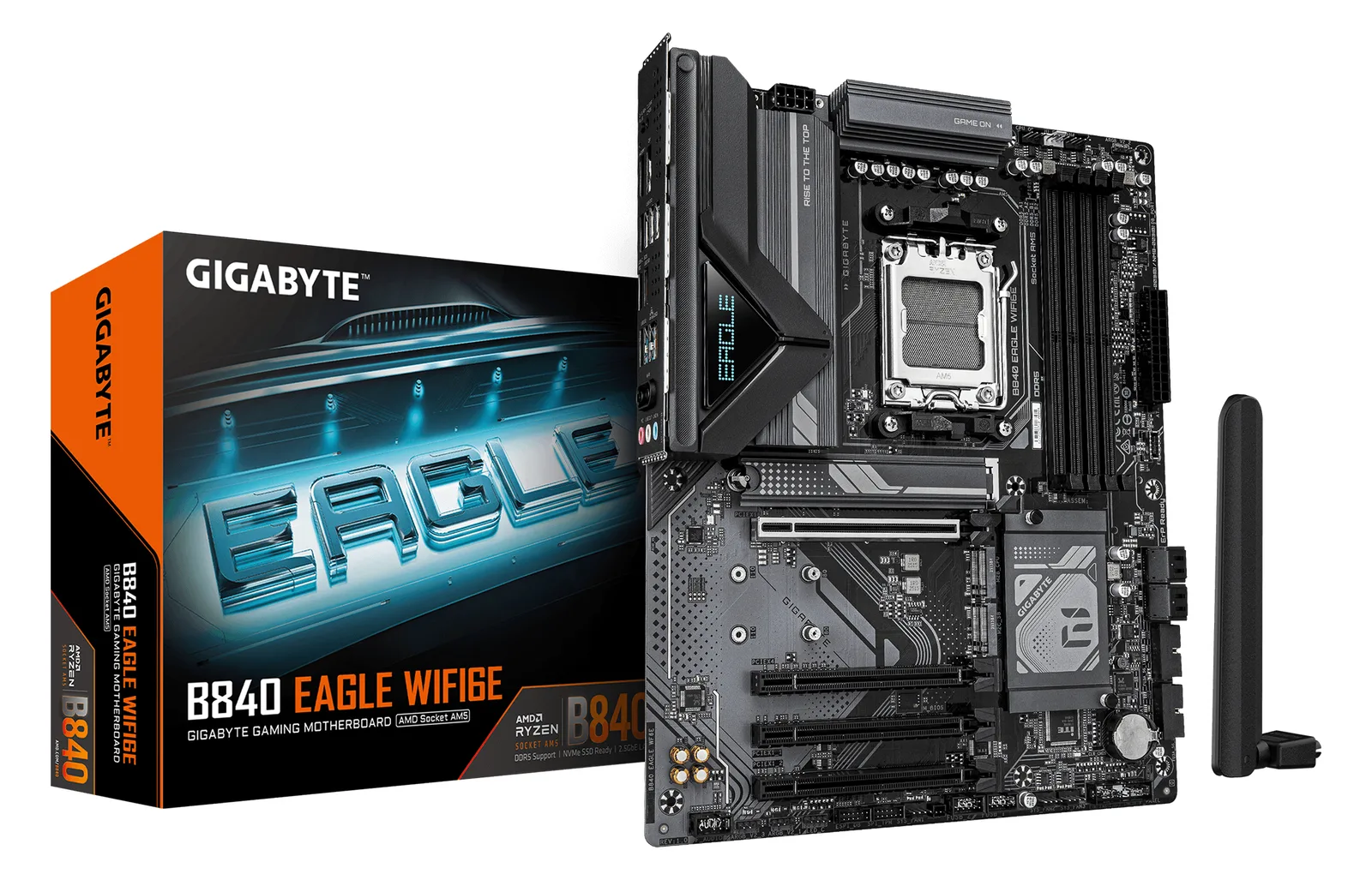 Gigabyte B840 EAGLE WIFI6E - Motherboard - ATX - Socket AM5 - AMD B840 Chipsatz - USB-C 3.2 Gen 1, USB 3.2 Gen 1…, Ansicht 4