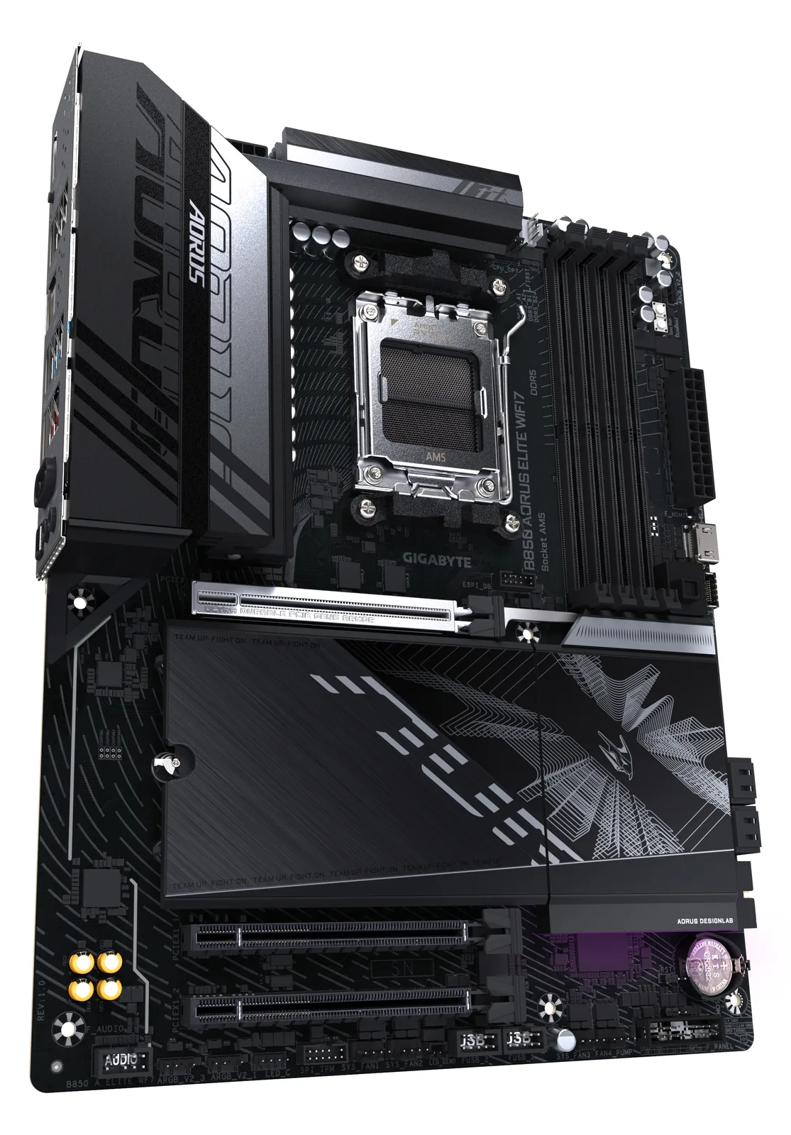 Gigabyte B850 AORUS ELITE WF7 ATX Mainboard - AM5 - DDR5, Ansicht 3