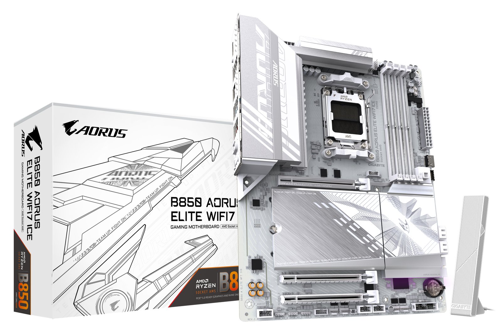 Gigabyte B850 AORUS ELITE WF7 ICE ATX Mainboard - AM5 - DDR5 von LumaTech