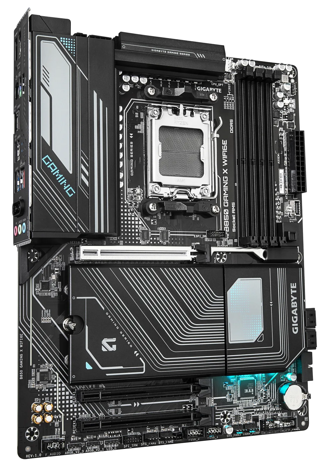 Gigabyte B850 GAMING X WIFI6E ATX Mainboard - AM5 - DDR5, Ansicht 3